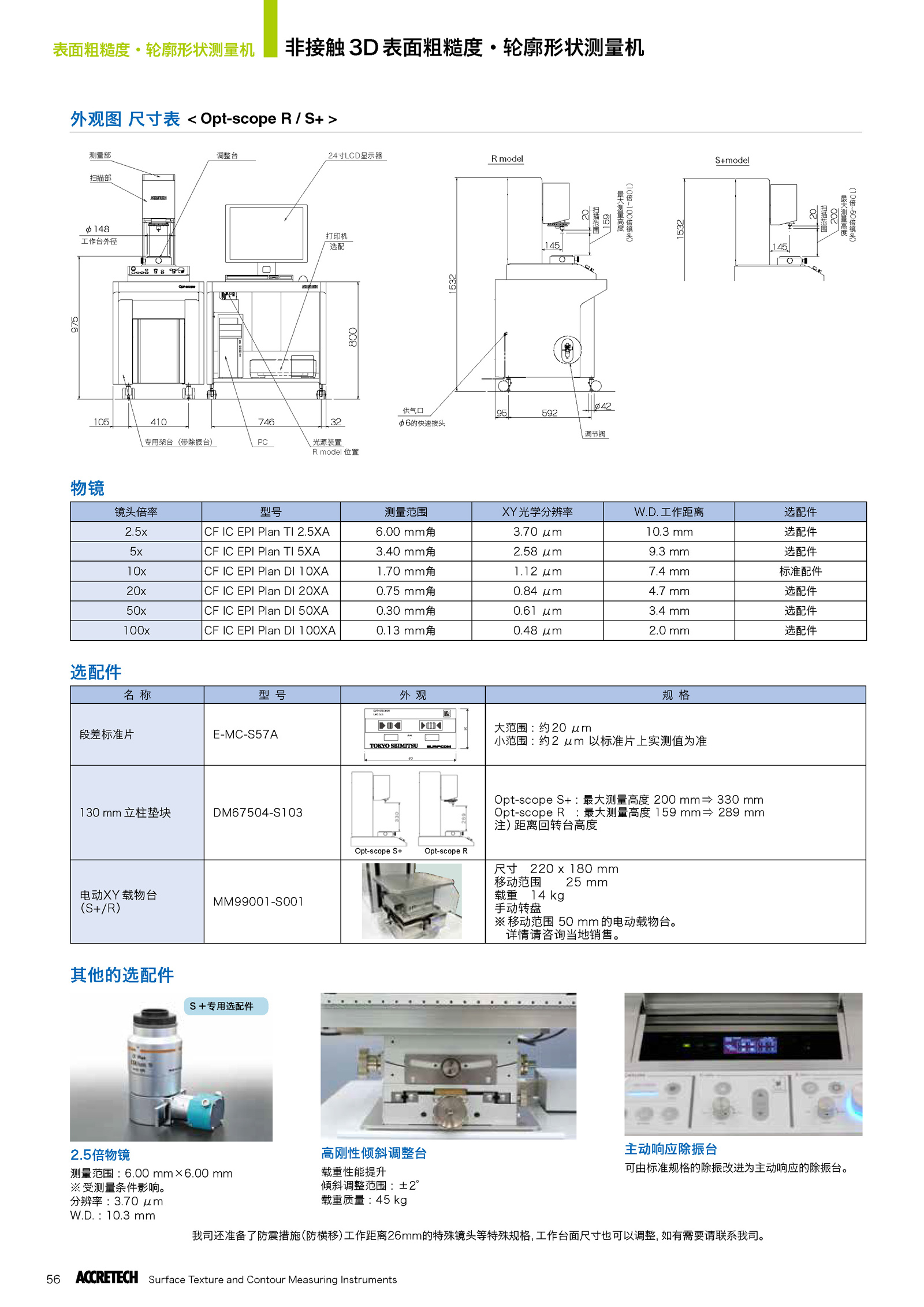 非接触3D表面粗糙度轮廓形状测量机Opt-scope3